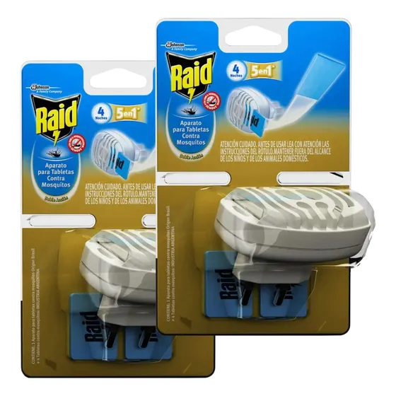 Aparatos Raid Electricos Tabletas Insecticidas Mosquitos X2