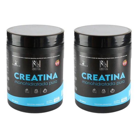 Creatina 350gr Natural Nutrition X2 Unidades