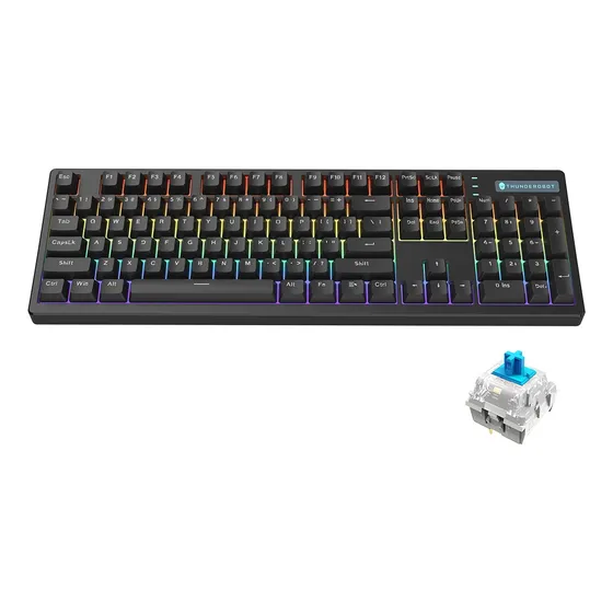 Teclado Mecanico Gamer Spectra Pc Thunderobot K104s Alambrico Teclado Con Cable QWERTY Alambrico Ergonomico Anti-ghosting Para Laptop/Windows