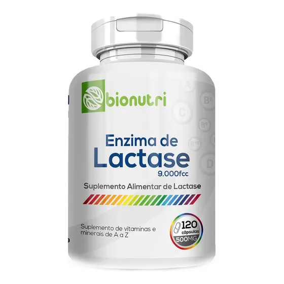 Enzima Lactase Premium 9000 Fcc 120 Capsulas Bionutri Sem sabor