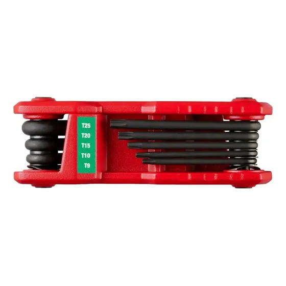 Juego Llaves Milwaukee Torx 8 Piezas 48-22-2184 Plegable Color Rojo