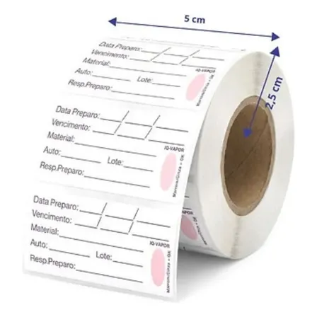 Kit Etiqueta P/materiais Anvisa + Caixa Luva Tamanho P C/pó Branco