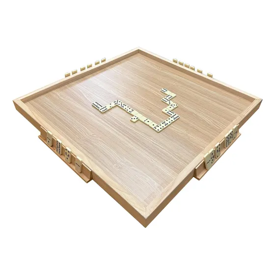 Mesa De Dominó Easygo, Madera Sólida, Portátil, Almacenaje F