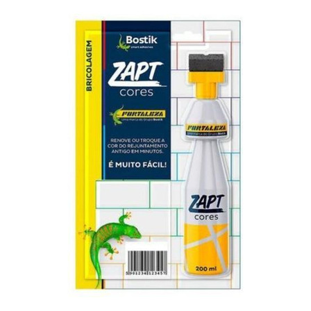 6x Zapt Tinta Para Rejunte 200ml - Cor Branco - Fortaleza 6x Zapt Tinta Para Rejunte 200ml - Cor Branco - Fortaleza