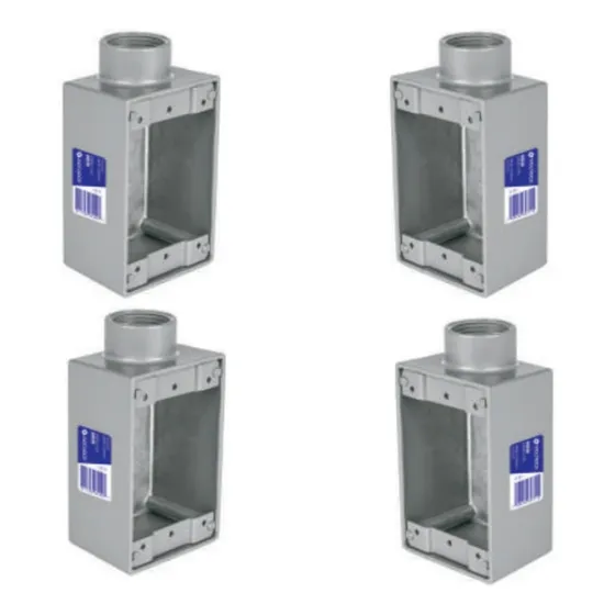 Kit De 4 Chalupas Cajas Para Exteriores Conexión Tipo Fs 1  
