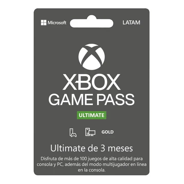 Xbox Game Pass Ultimate 3 Meses Suscripción Digital Microsoft