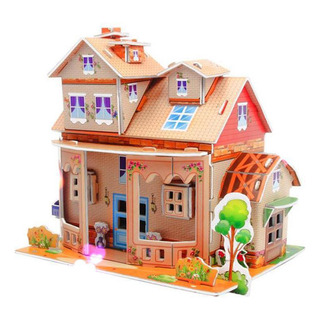Quebra-cabeça 3d Holy Point Diy House Model 21* 28 Cm De Pap Quebra-cabeça 3d Holy Point Diy House Model 21* 28 Cm De Pap