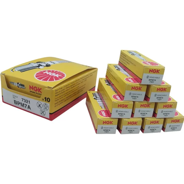 Kit 10x Vela Ignição Ngk Bpm7a Motosserra Gerador Roçadeira