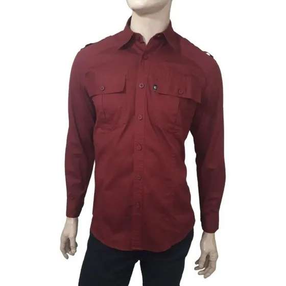 Camisa Ke Cl07-1130 Hombre Manga Larga 100% Algodón
