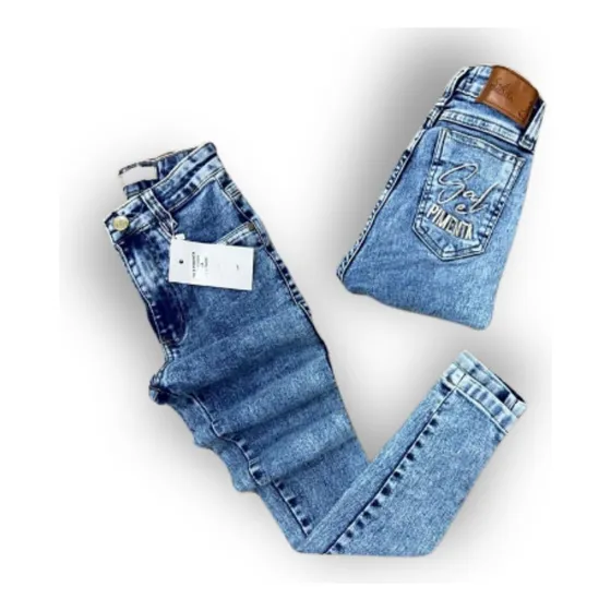 Calça Jeans Sal E Pimenta Rasgada Com Cordão Skinny Original