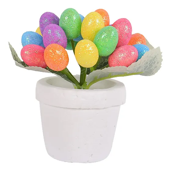 Pote Artificial De Ovos De Páscoa, Decorações De Brilho