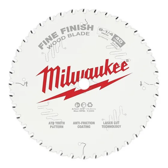 Milwaukee Disco Sierra 8 1/4 48-40-0822 40 Dientes Fino Sf