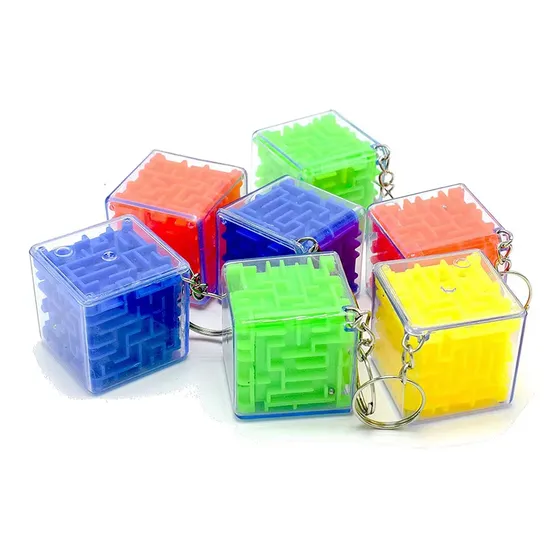 Cubo Laberinto Mini Con Llavero Antiestrés Ansiedad Souvenir