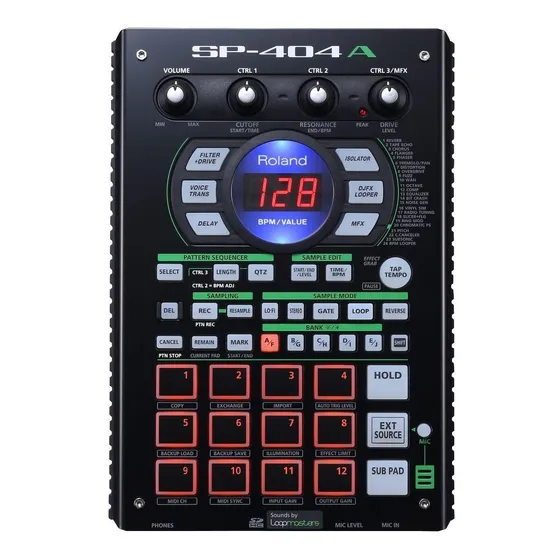 Sampler De Onda Lineal Con Secuenciador, Roland Sp-404a