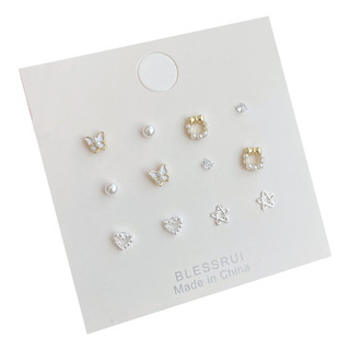 Set De Pendientes De Plata S925 Con Forma De Mariposa Suave Set De Pendientes De Plata S925 Con Forma De Mariposa Suave