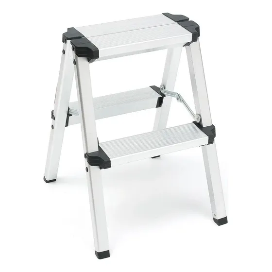 Escalera Aluminio Plegable 2 Peldaños