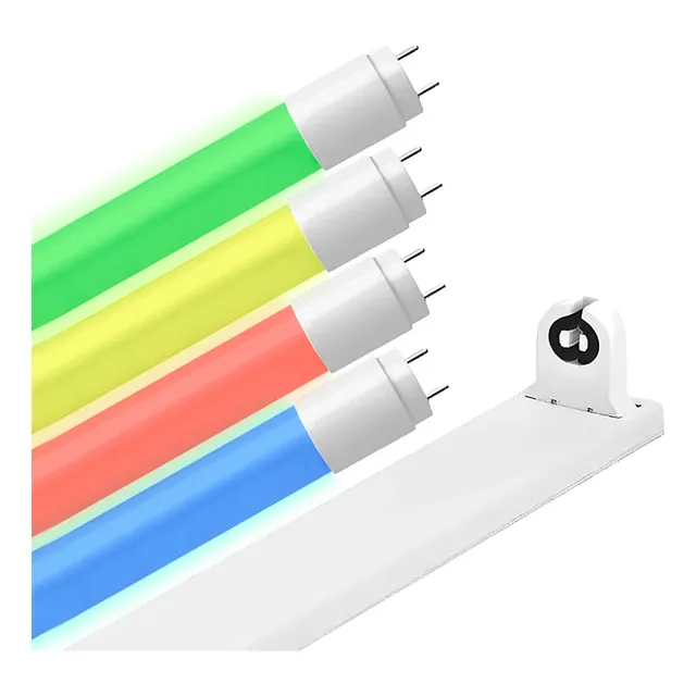 Liston + Tubo Led 18w Pvc 120cm Verde Amarillo Rojo Azul