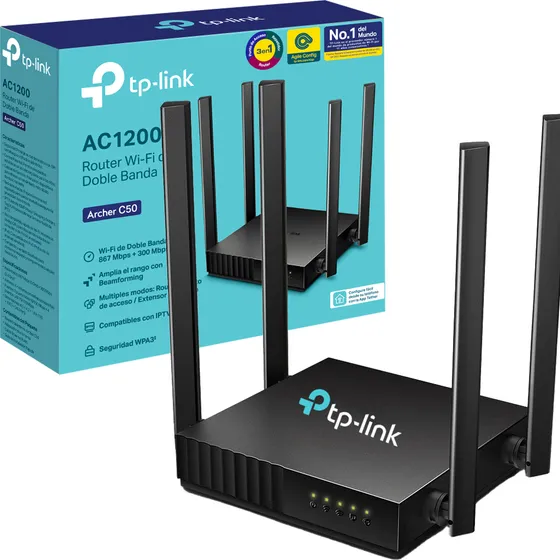 Router Ac1200mbps Wifi Repetidor Rompemuro Video 4k Hd Fibra