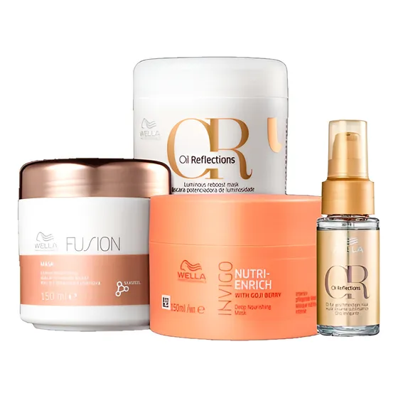 Wella Cronograma Capilar 3x 150ml  Óleo Oil Reflection 30ml 