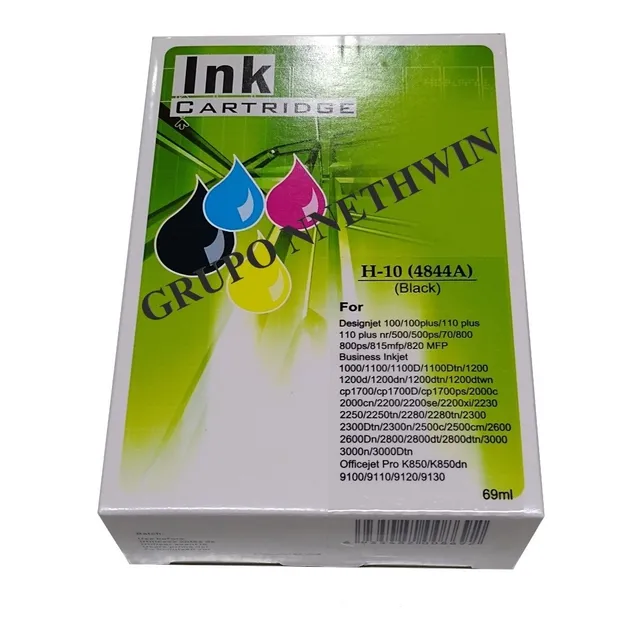 5 Cartuchos H-10bk(4844a) Compatible Con Business Inkjet