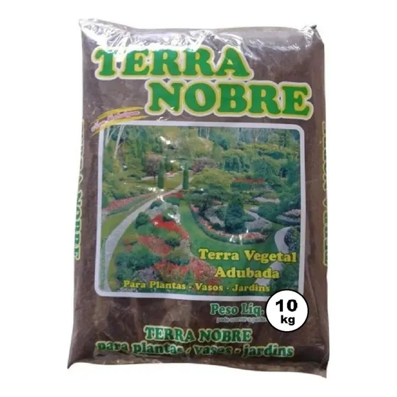 Adubo Terra Vegetal Adubada Nobre 10kg Plantas Jardim Vaso