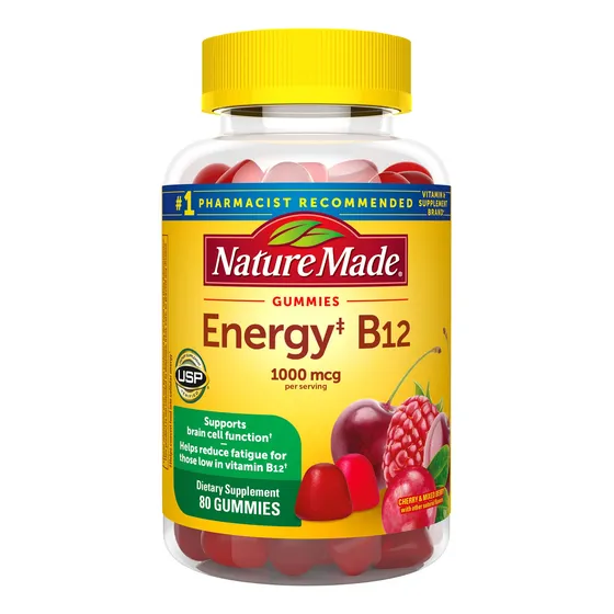 Suplemento Nature Made Energy B12 1000 Mcg 80 Gomitas