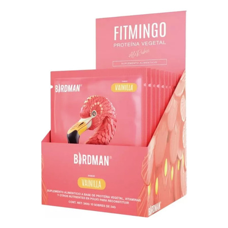 Birdman Fitmingo Proteína Vegana Sabor Vainilla Caja Con 10 Sobres Birdman Fitmingo Proteína Vegana Sabor Vainilla Caja Con 10 Sobres