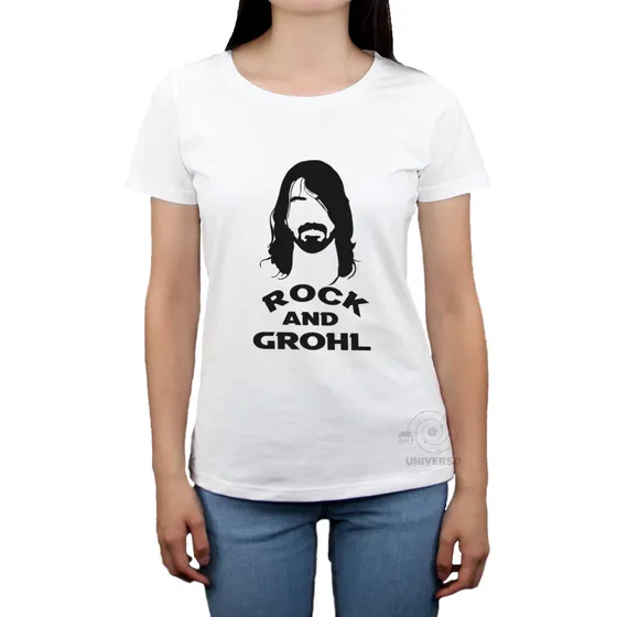 Camiseta Babylook Dave Grohl Foo Fighters Banda Rock Show