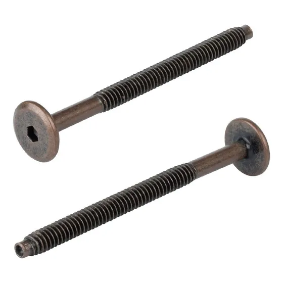 Tornillo Conector Union Bronce Muebles 8cm X 1/4 100pzs