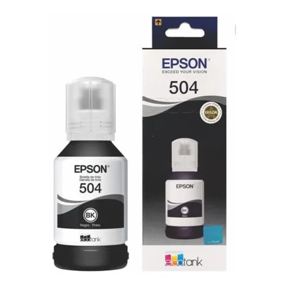 Tinta De Impressora Epson T504 Preto De 127 Ml