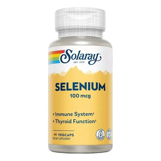 Selenium Solaray Selenio 90 Tabs 100 Mcg Fresh Vitamins Sabor Sin Sabor