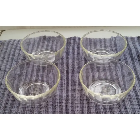 Juego De 4 Dulceras - Pasapaleras - Cremeras - Vidrio Pyrex