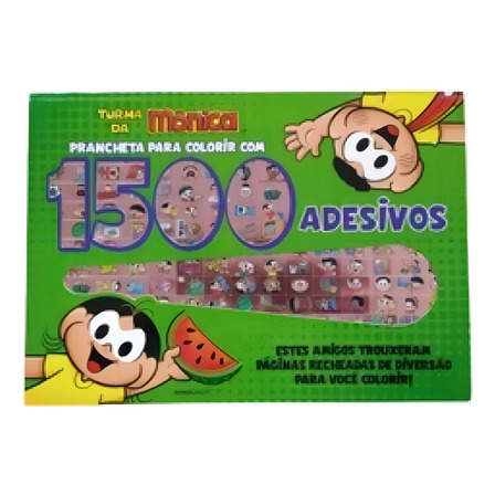 Turma Da Mônica Prancheta Para Colorir Com 1500 Adesivos Turma Da Mônica Prancheta Para Colorir Com 1500 Adesivos