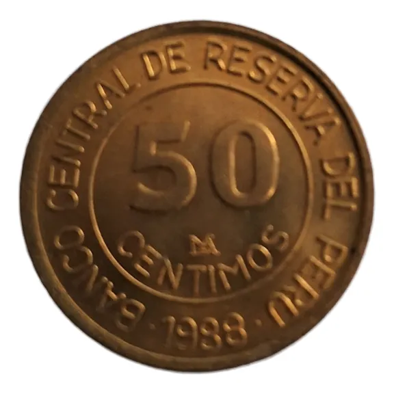 Moneda 50 Céntimos Perú Serie 1985-1988