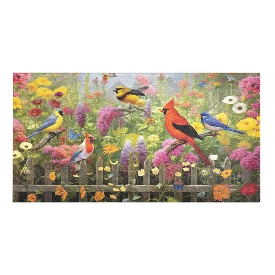 Hermosa Alfombra Baño Escena Jardin Seca Rapidamente X