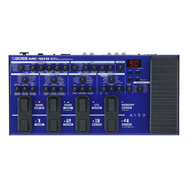 Boss Me-90b Pedal Multiefectos Para Bajo Eléctrico Color Azul