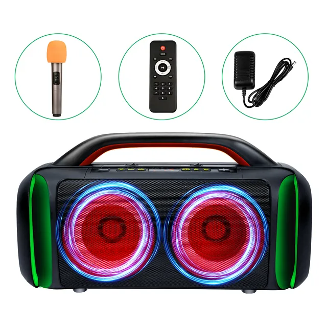 Bocinas Portatil Inalámbricas Recargables Led Audio Bafles