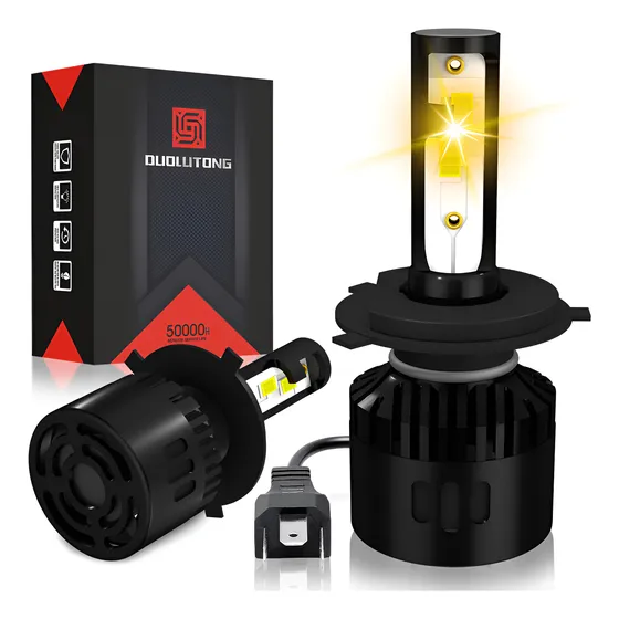 Kit De Faros Led H4 H1 H7 H11 9005 9006 Luz Amarilla 3000k