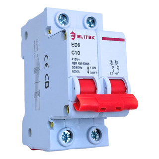 Disjuntor Bipolar Duplo 2p 10a,16a,20a,32a,40a,50a Disjuntor Bipolar Duplo 2p 10a,16a,20a,32a,40a,50a