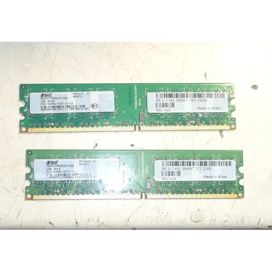 Par Memórias Smart 1gb Pc2-5300u-555-12-e3