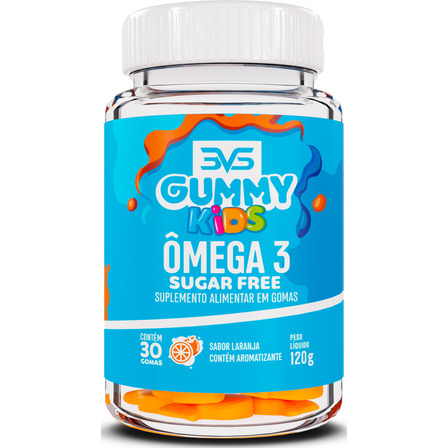Ômega 3 Kids - Gummy 100% Natural - Produzido Com Pectina E Tapioca - Sabor: Laranja Ômega 3 Kids - Gummy 100% Natural - Produzido Com Pectina E Tapioca - Sabor: Laranja