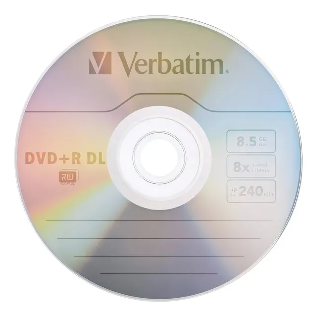 Disco virgen DVD+R DL Verbatim de 8x por 50 unidades