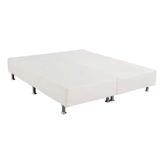 Base Sommier Bipartido Light Queen (158x198x24) - Ortobom Cor Branco