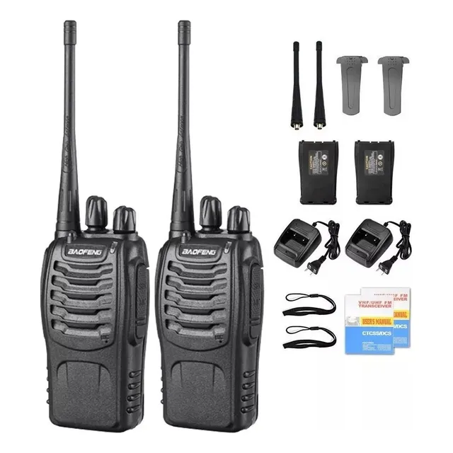 Radio Walkie Talkie Baofeng Bf-888s Uhf X2 Bateria 2800m Ah