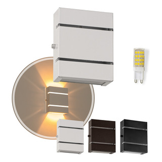 10x Arandela Slim Alumínio 2 Frisos + Led G9 St2527 Estrutura Branco Led Branco Quente 10x Arandela Slim Alumínio 2 Frisos + Led G9 St2527 Estrutura Branco Led Branco Quente
