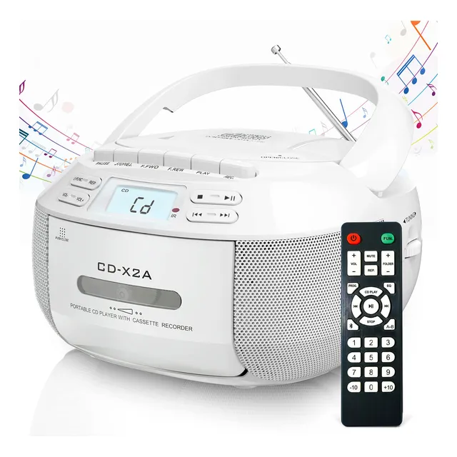 Reproductor De Cd, Reproductor De Casetes Boombox Combo Grea