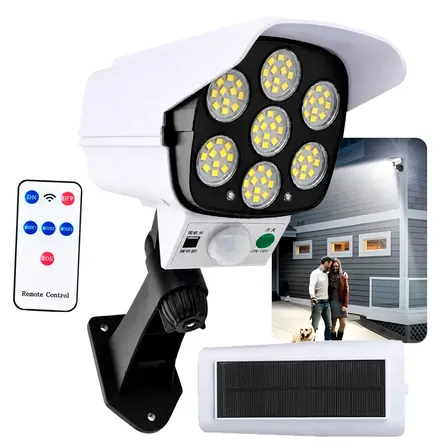 Refletor Solar Com Led Sensor De Movimento Luz Solar De Led Externa Câmera Falsa Segurança Resistente À Água Luminária Triangular Led Com Sensor E Controle Remoto Fotocélula Econômica
