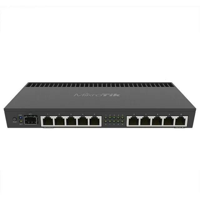 Router MikroTik The 4011 Series RouterOS v7 RB4011iGS+RM negro