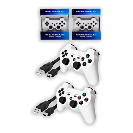 Pack 2 Control Joystick Compatible Ps3 / Play 3 Bluetooth