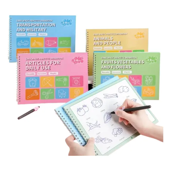 Cuadernos Mágicos Reutilizables, Libros Caligrafía X 4pcs
